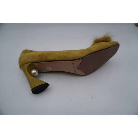 Suede Leather Square Toe Chky Heels Vintage Floral Handmade Pump by Fashion 9.5 - Picture 9 of 11